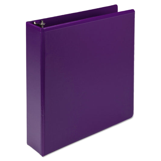 Samsill Earths Choice Plant-Based Durable Fashion View Binder, 3 Rings, 2" Capacity, 11 x 8.5, Purple, 2/Pack (U86608)