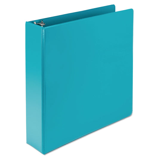 Samsill Earths Choice Plant-Based Durable Fashion View Binder, 3 Rings, 2" Capacity, 11 x 8.5, Turquoise, 2/Pack (U86677)