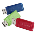 Verbatim Store 'n' Go USB Flash Drive, 16 GB, Assorted Colors, 3/Pack (99122)