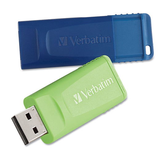 Verbatim Store 'n' Go USB Flash Drive, 32 GB, Assorted Colors, 2 Pack (99124)