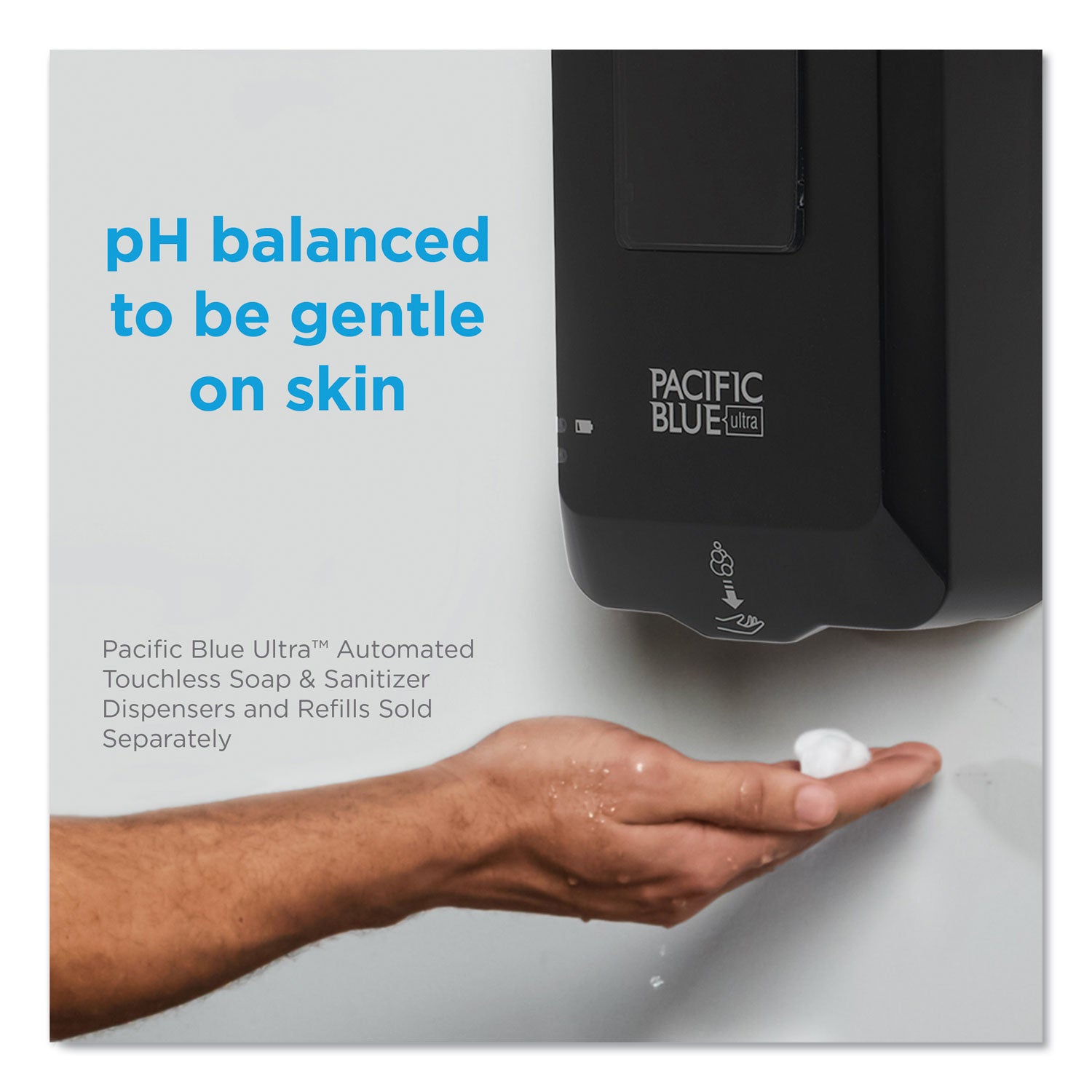 Georgia Pacific Professional Pacific Blue Ultra Automated Touchless Soap/Sanitizer Dispenser, 1,000 mL, 6.54 x 11.72 x 4, Black (53590)