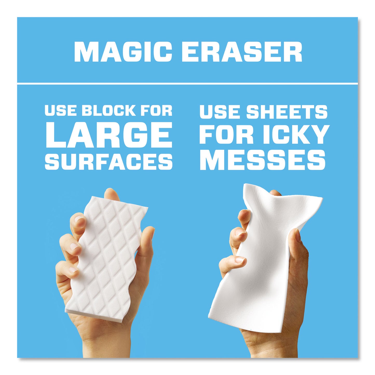 Mr. Clean Magic Eraser Sheets, 3.5 x 5.8, 0.03" Thick, White, 16/Pack (02562PK)