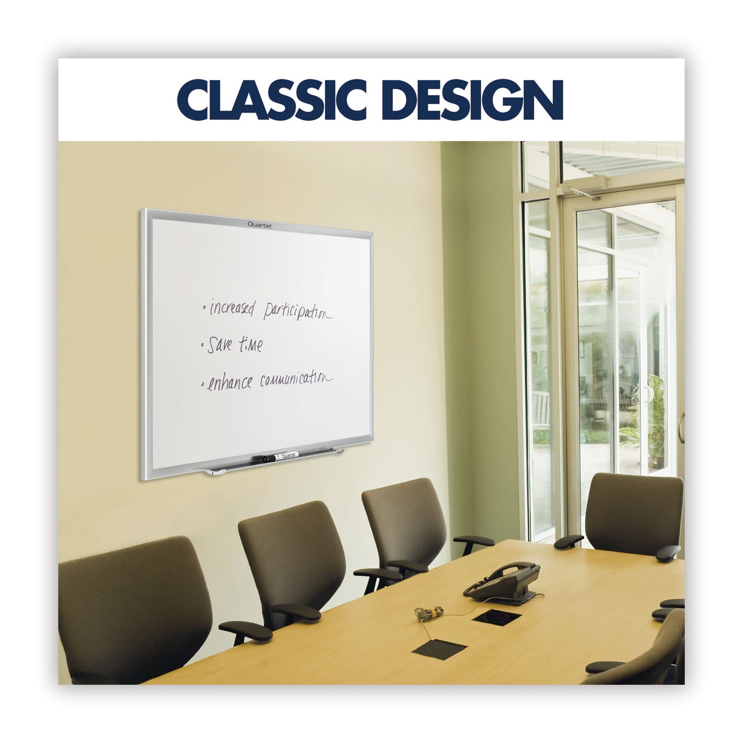 Quartet Classic Series Total Erase Dry Erase Boards, 24 x 18, White Surface, Silver Anodized Aluminum Frame (S531)