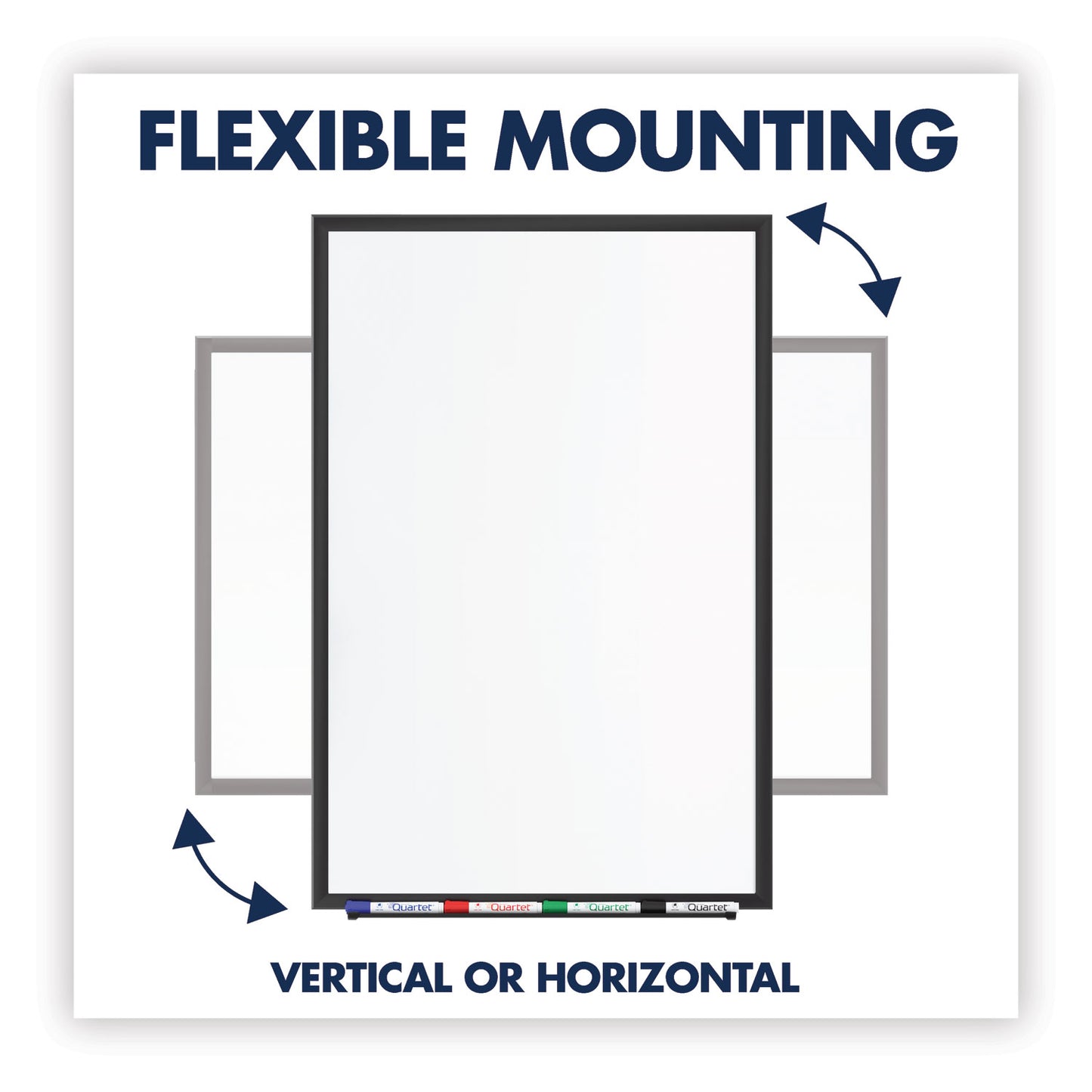 Quartet Classic Series Total Erase Dry Erase Boards, 36 x 24, White Surface, Black Aluminum Frame (S533B)