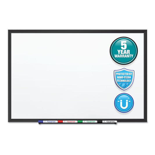 Quartet Classic Series Nano-Clean Dry Erase Board, 36 x 24, White Surface, Black Aluminum Frame (SM533B)