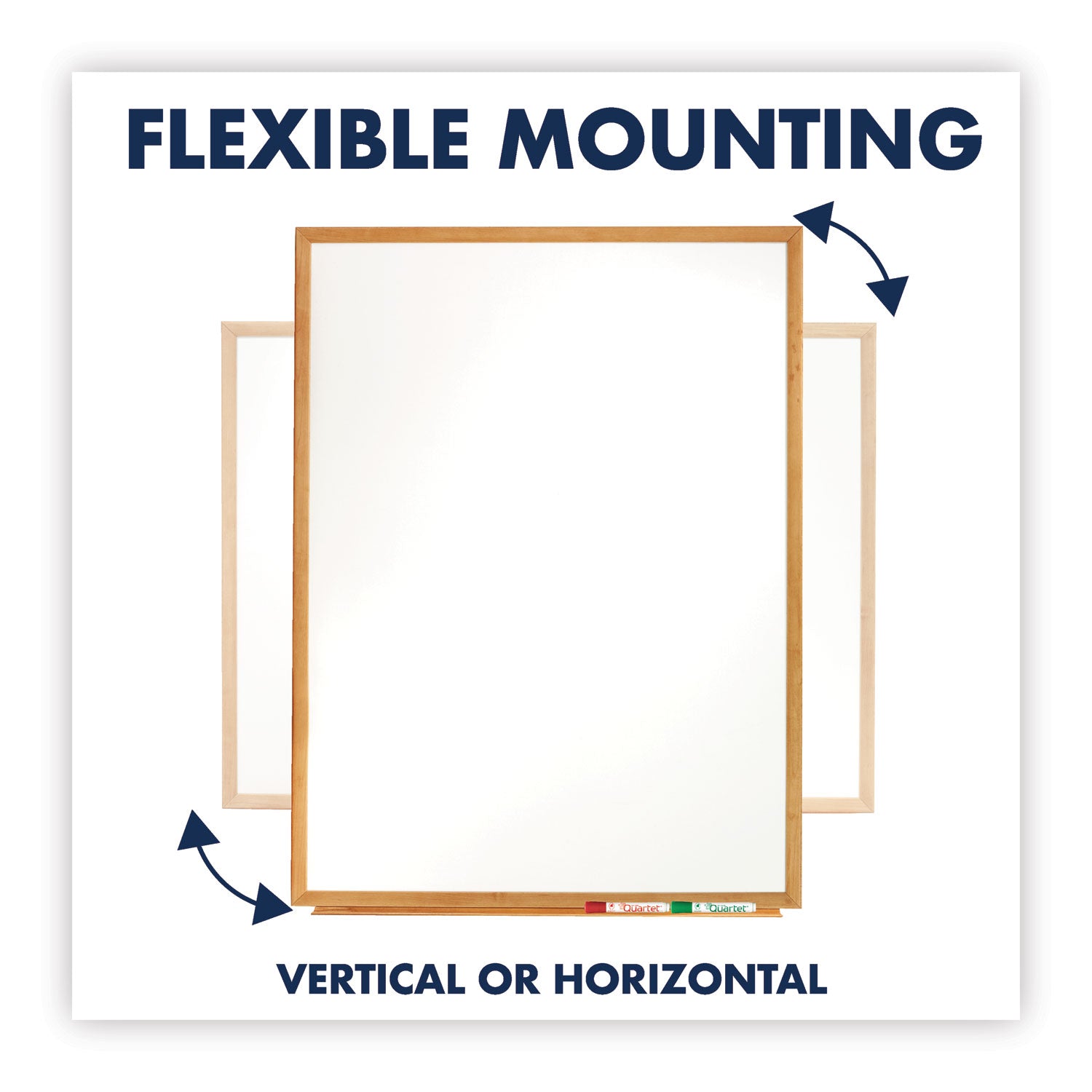 Quartet Classic Series Total Erase Dry Erase Boards, 36 x 24, White Surface, Oak Fiberboard Frame (S573)