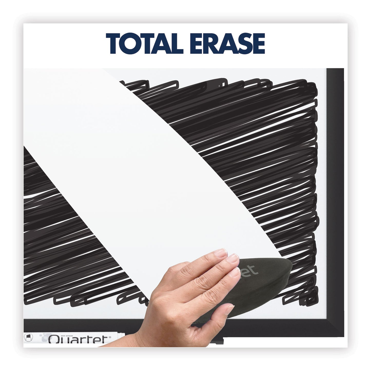 Quartet Classic Series Total Erase Dry Erase Boards, 36 x 24, White Surface, Silver Anodized Aluminum Frame (S533)