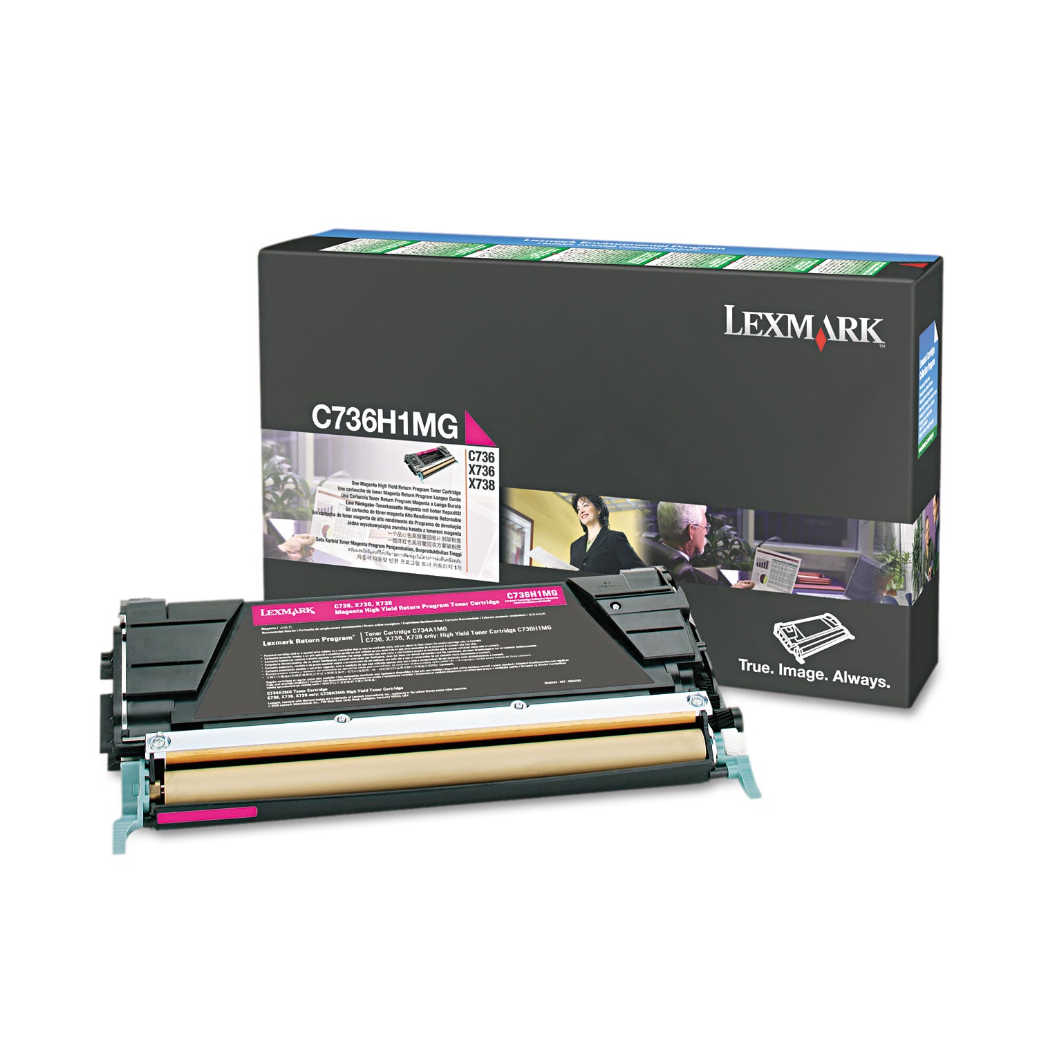 Lexmark C736H1MG Return Program High-Yield Toner, 10,000 Page-Yield, Magenta