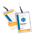 Avery Lanyard-Style Badge Holder w/Laser/Inkjet Inserts, Top Load, 4.25 x 6, WE, 25/PK (8520)