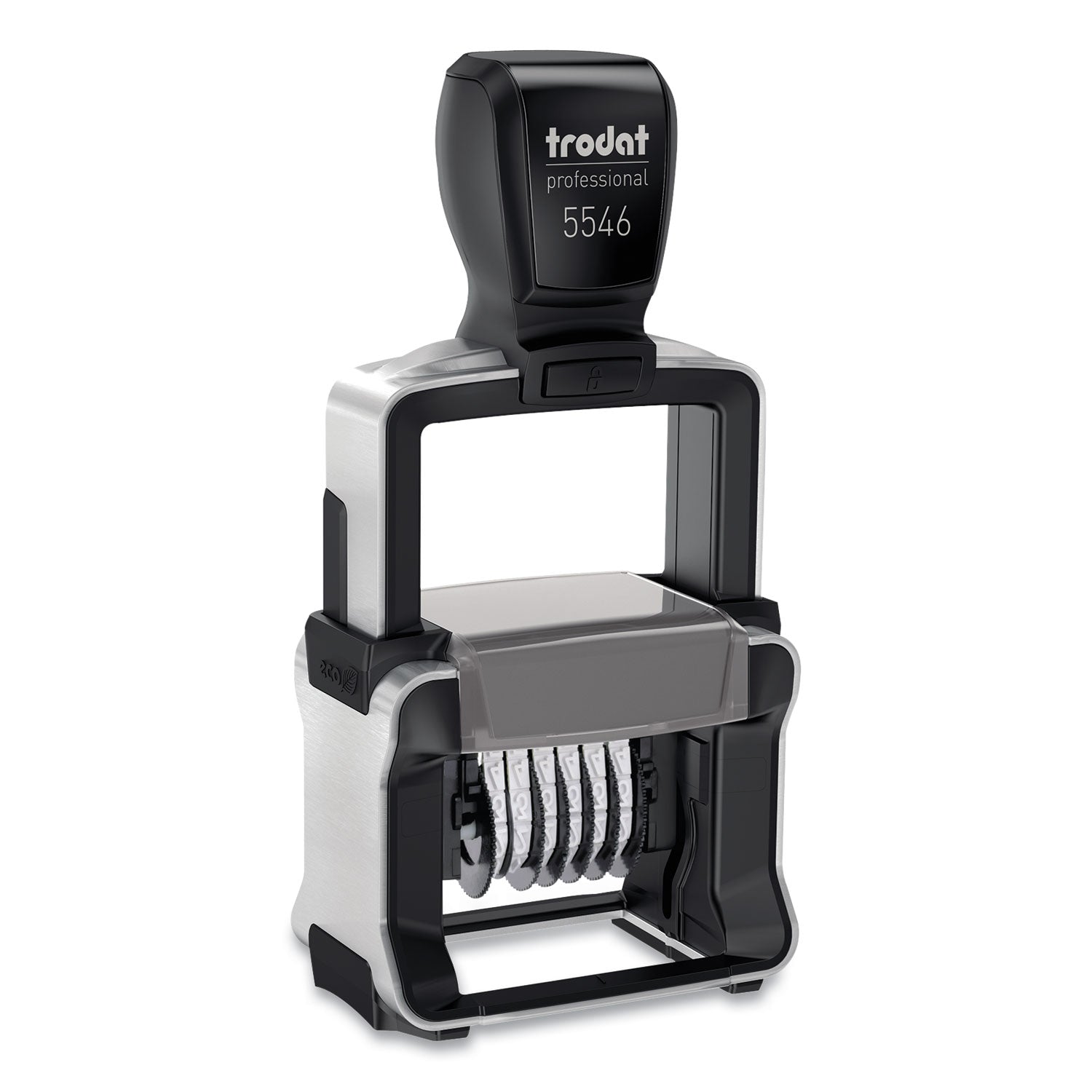 Trodat Professional Self-Inking Numberer, Six Bands/Digits, Type Size: 1 1/2, Black (T5546)