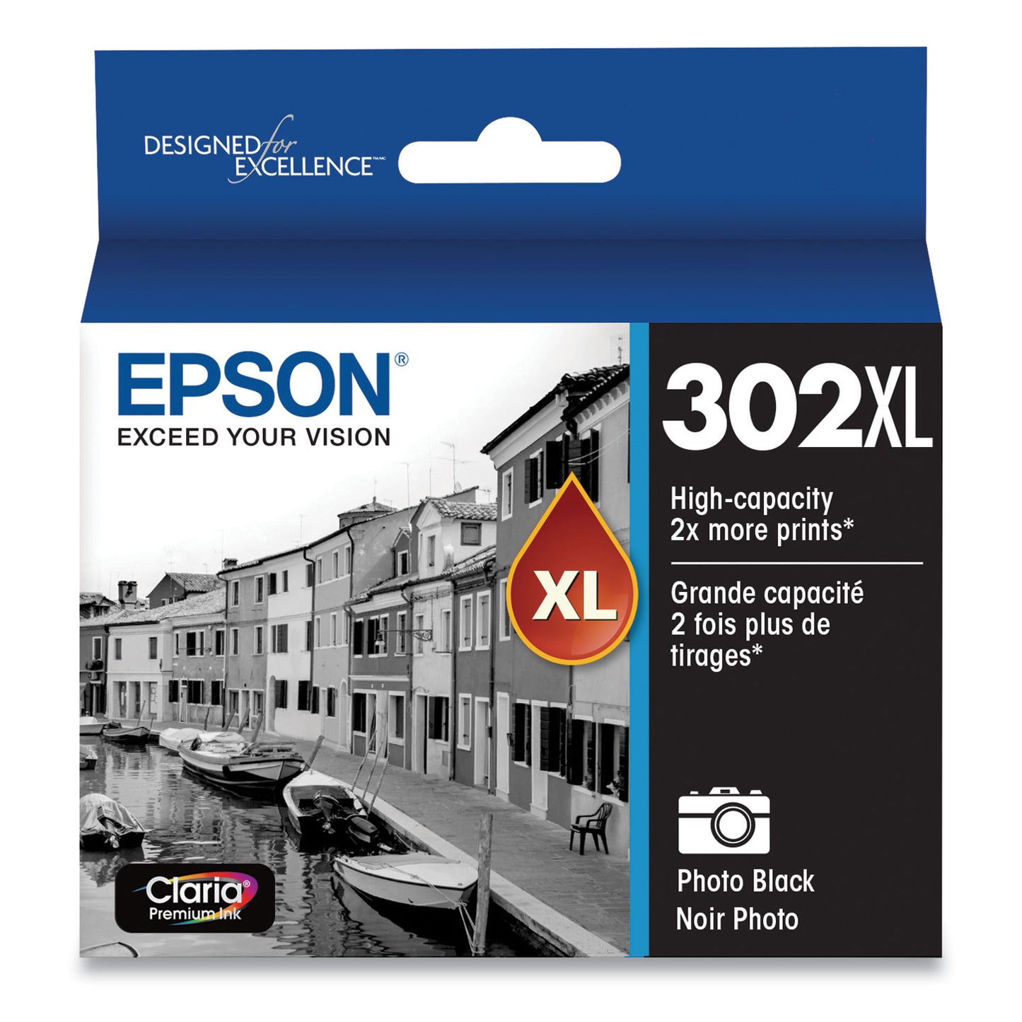 Epson T302XL120-S (T302XL) Claria High-Yield Ink, Photo Black