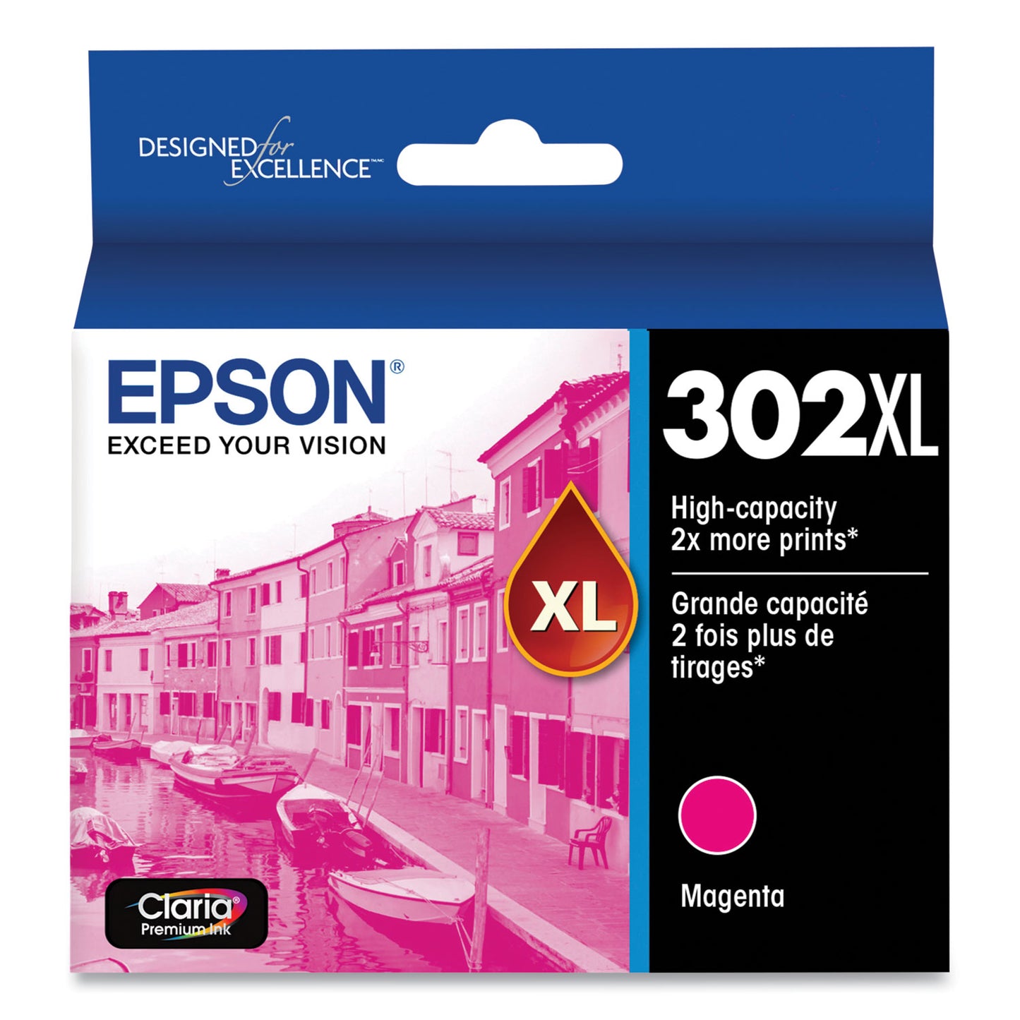 Epson T302XL320-S (T302XL) Claria High-Yield Ink, Magenta