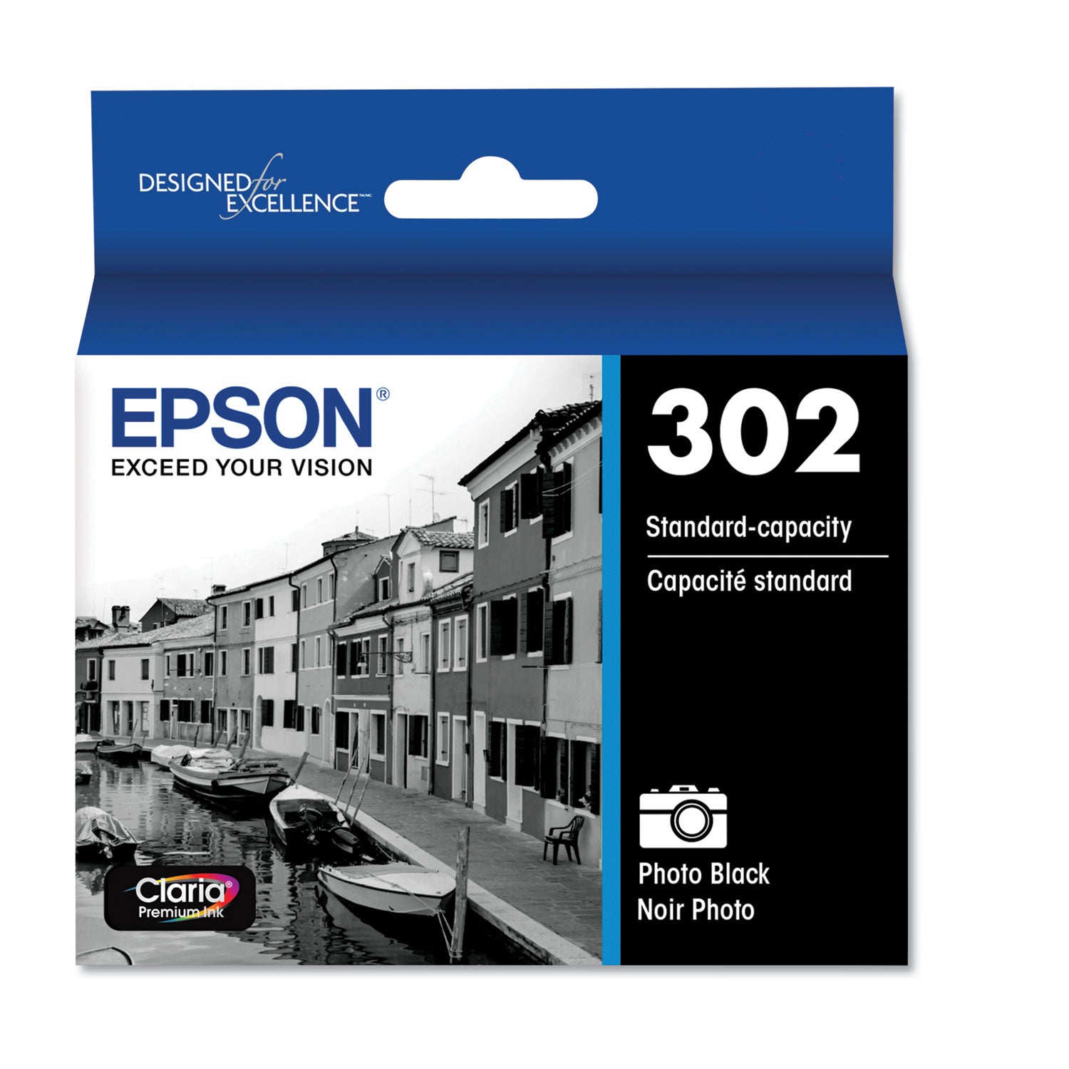 Epson T302120-S (T302) Claria Ink, Photo Black