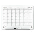 Quartet Infinity Magnetic Glass Calendar Board, One Month, 24 x 18, White Surface (GC2418F)