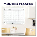 Quartet Infinity Magnetic Glass Calendar Board, One Month, 24 x 18, White Surface (GC2418F)