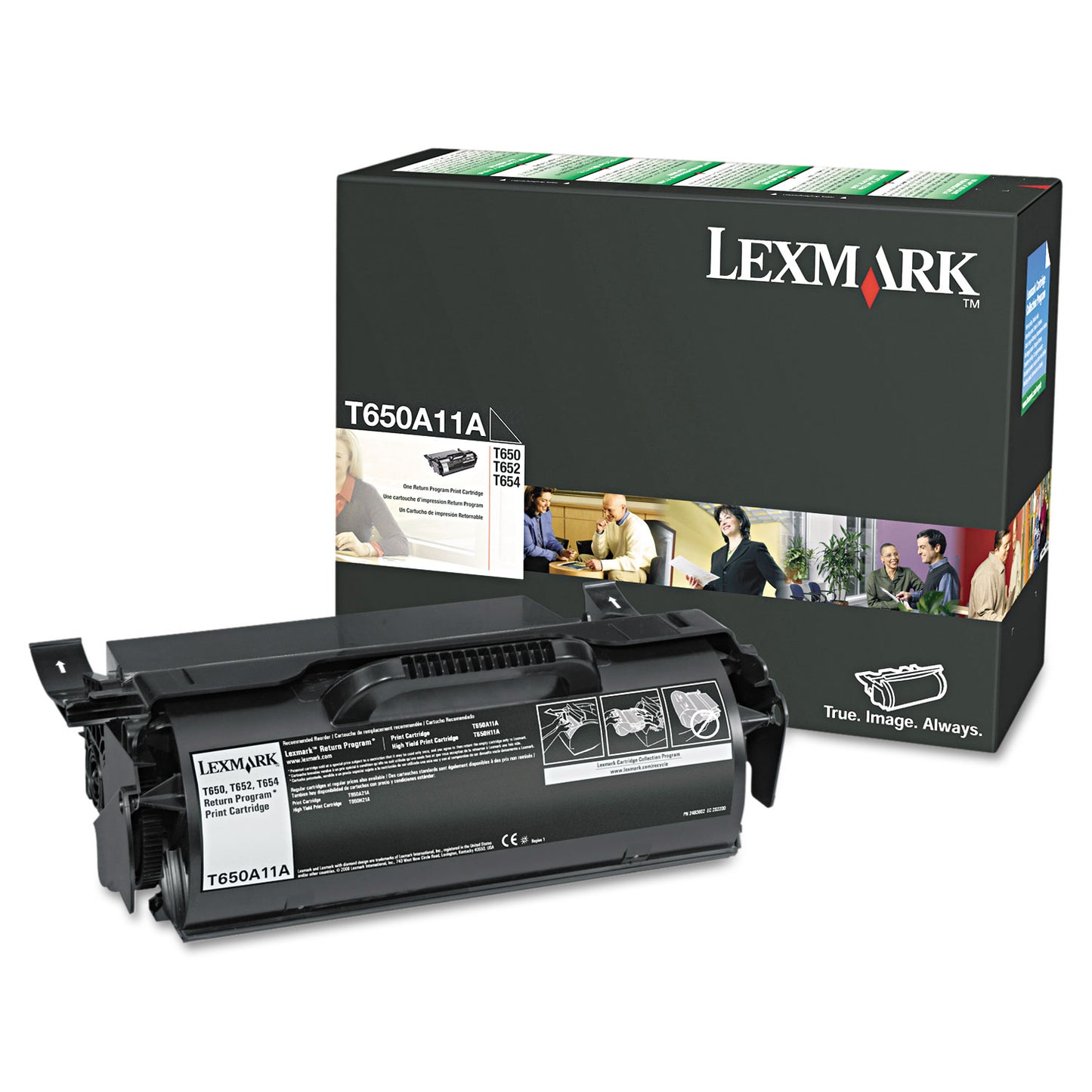 Lexmark T650A11A Return Program Toner, 7,000 Page-Yield, Black