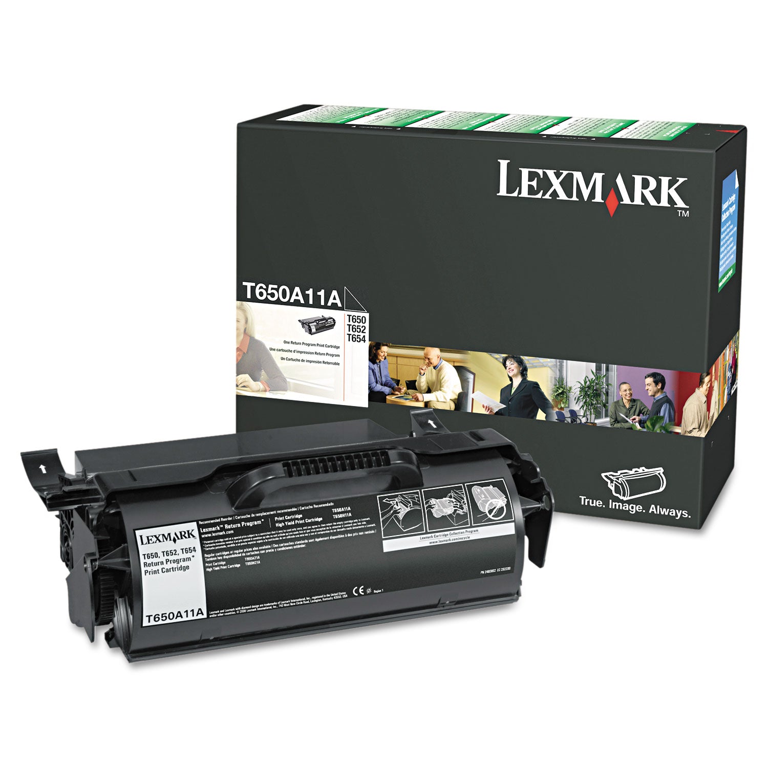 Lexmark T650A11A Return Program Toner, 7,000 Page-Yield, Black