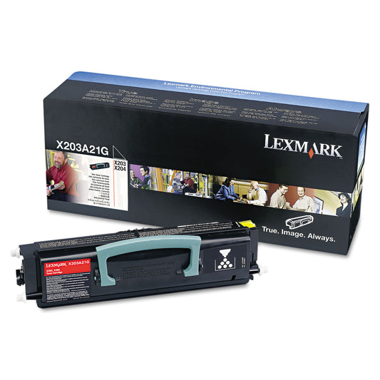 Lexmark X203A11G Return Program Toner, 2,500 Page-Yield, Black