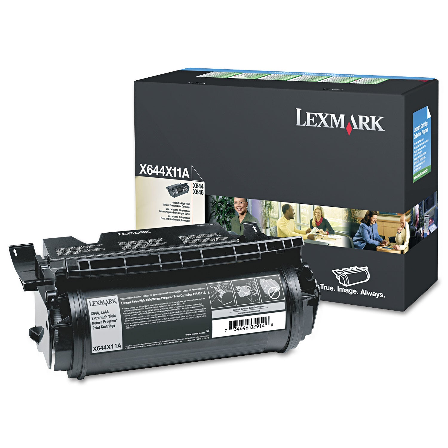 Lexmark X644X11A Return Program Extra High-Yield Toner, 32,000 Page-Yield, Black