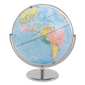 Advantus 12-Inch Globe with Blue Oceans, Silver-Toned Metal Desktop Base, Full-Meridian (30502)