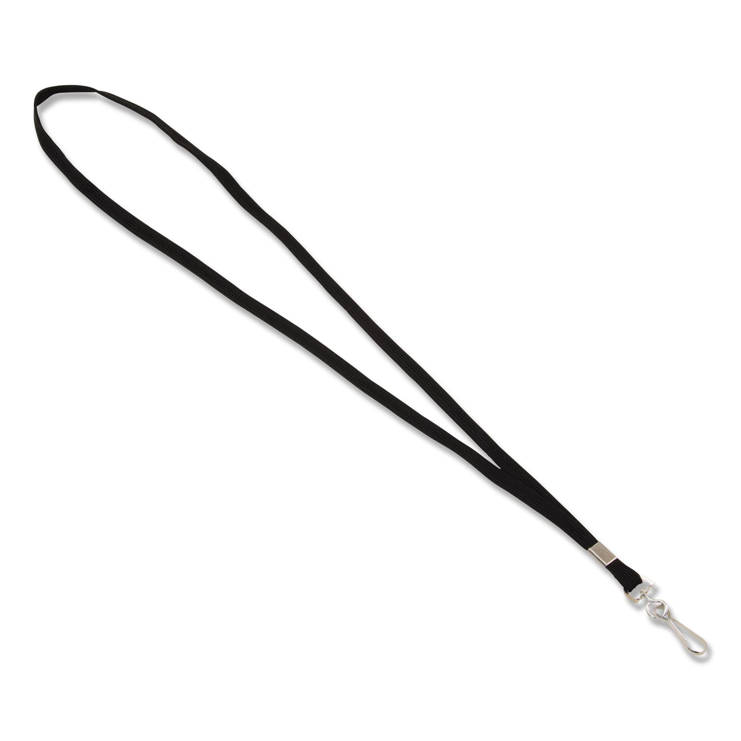 Advantus Deluxe Lanyard, Metal J-Hook Fastener, 36" Long, Black (97126)