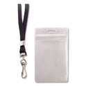 Advantus Resealable Badge Holders Combo Pack, 36" Lanyard, Vertical, Transparent Frost 3.68" x 5" Holder, 2.38" x 3.75" Insert, 20/PK (91131)