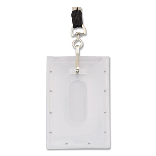 Advantus Clear ID Card Holder, Horizontal, Clear 2.31" x 3.69" Holder, 2.13" x 3.38" Insert, 25/Pack (97100)