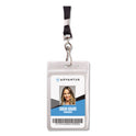 Advantus Resealable Badge Holders Combo Pack, 36" Lanyard, Vertical, Transparent Frost 3.68" x 5" Holder, 2.38" x 3.75" Insert, 20/PK (91131)