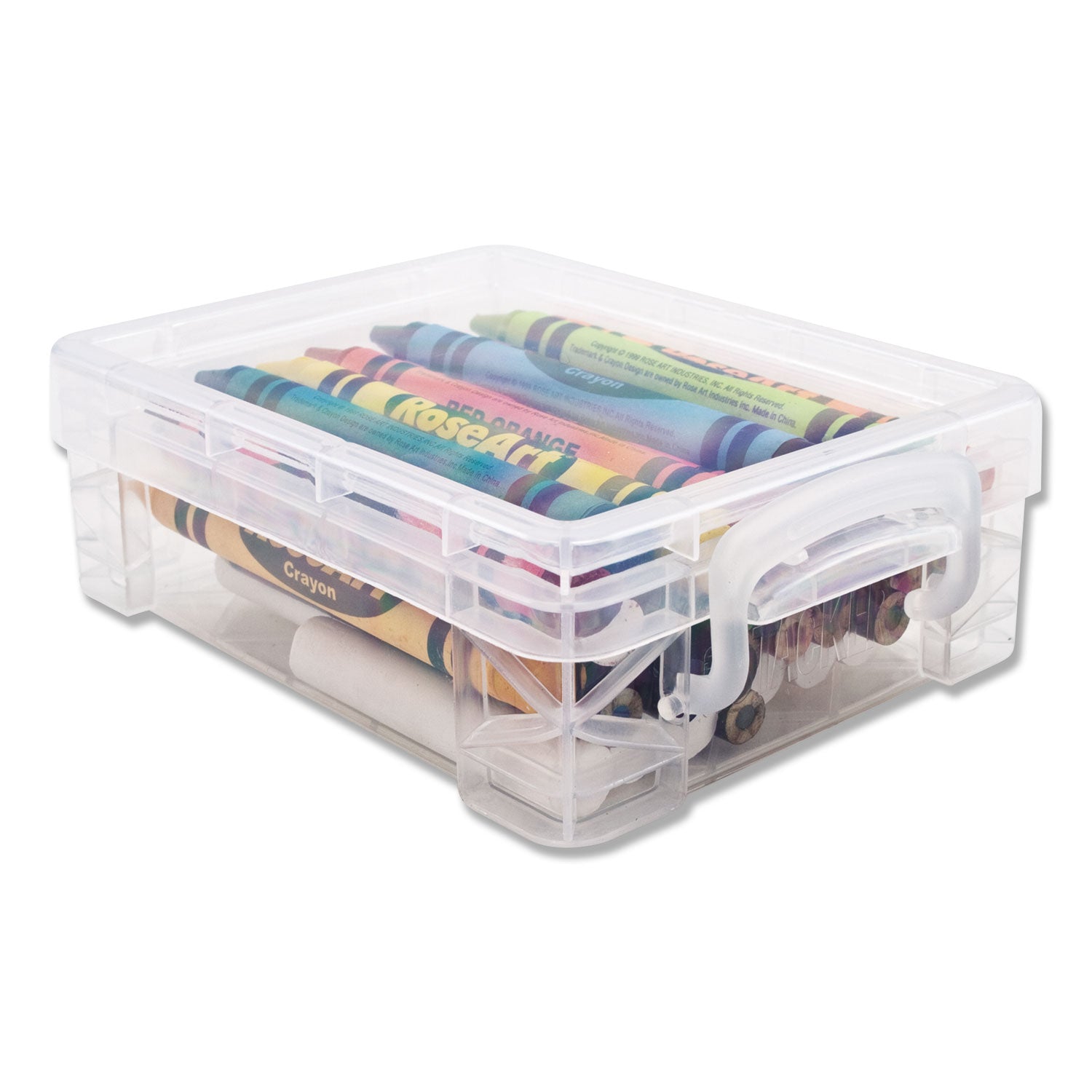 Advantus Super Stacker Crayon Box, Plastic, 4.75 x 3.5 x 1.6, Clear (40311)