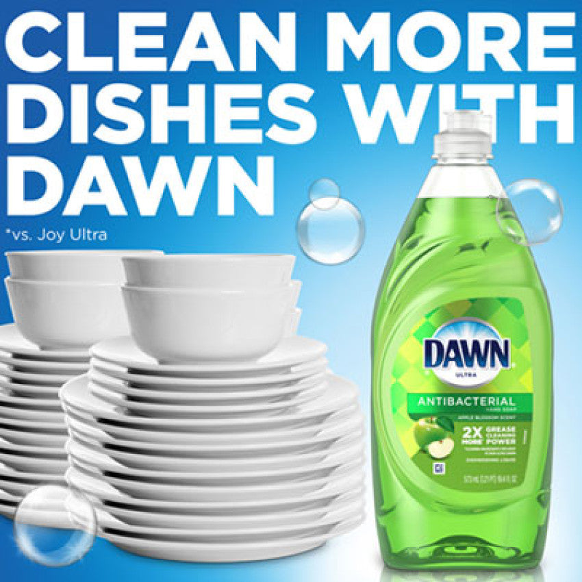 Dawn Ultra Antibacterial Dishwashing Liquid, Apple Blossom, 40 oz Bottle (91093EA)