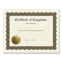 Great Papers! Ready-to-Use Certificates, Completion, 11 x 8.5, Ivory/Brown/Gold Colors with Brown Border, 6/Pack (930400)