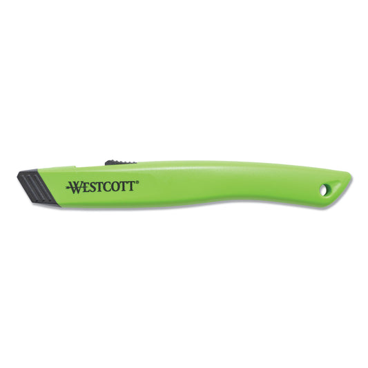 Westcott Safety Ceramic Blade Box Cutter, 0.5" Blade, 5.5" Plastic Handle, Green (16475)