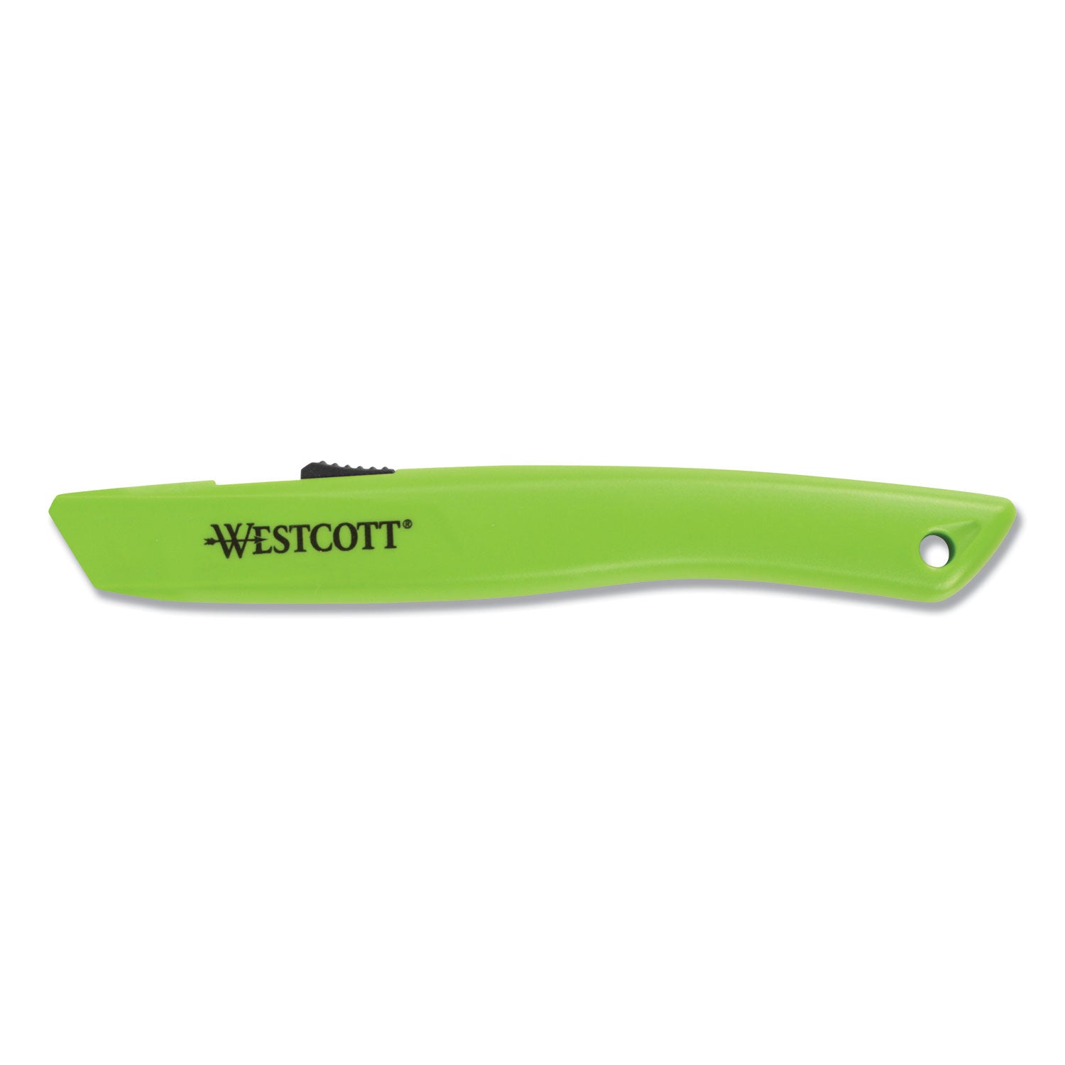 Westcott Safety Ceramic Blade Box Cutter, 0.5" Blade, 6.15" Plastic Handle, Green (17519)