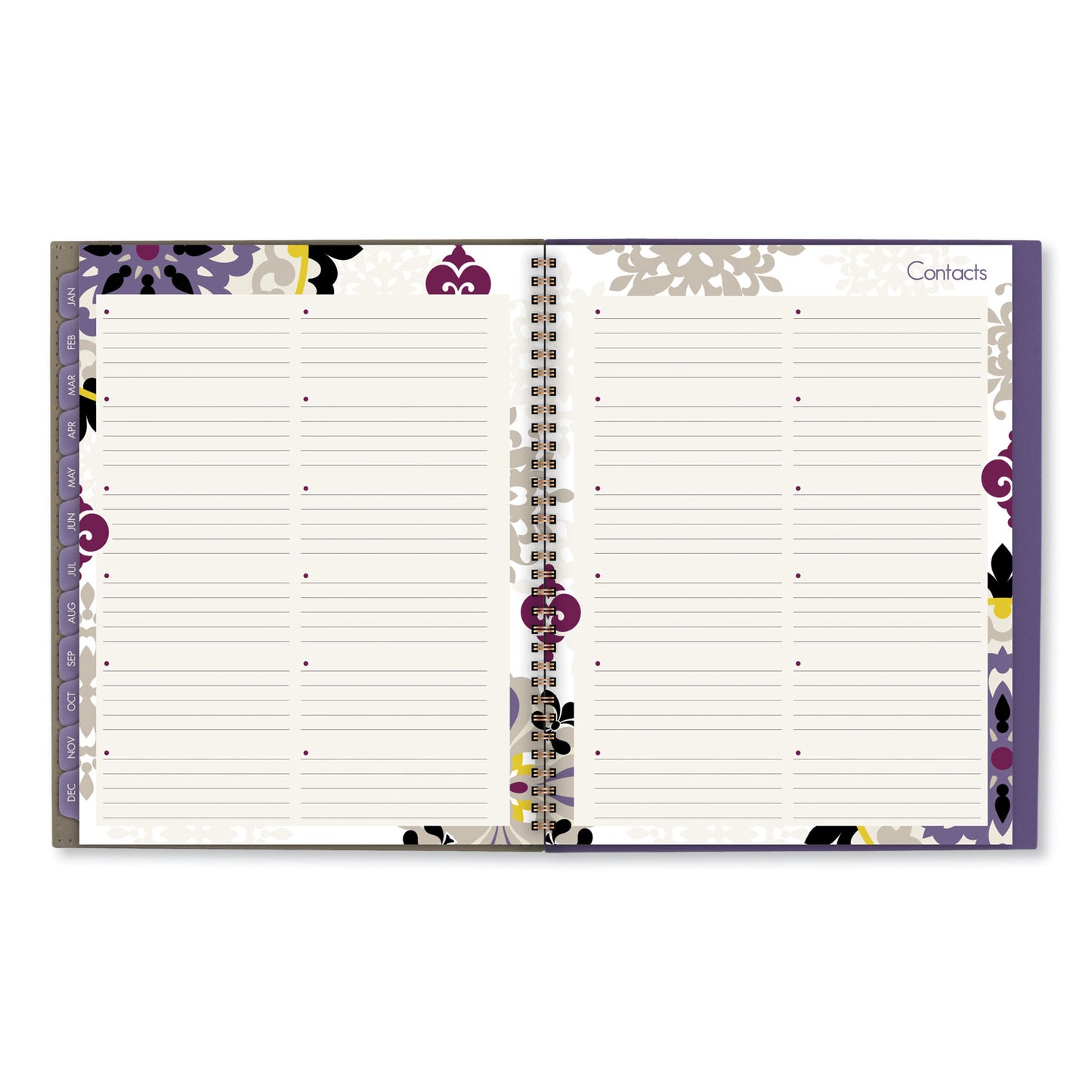 Cambridge Vienna Weekly/Monthly Appointment Book, Geometric Artwork, 11 x 8.5, Purple/Tan Cover, 12-Month (Jan to Dec): 2025 (122905)