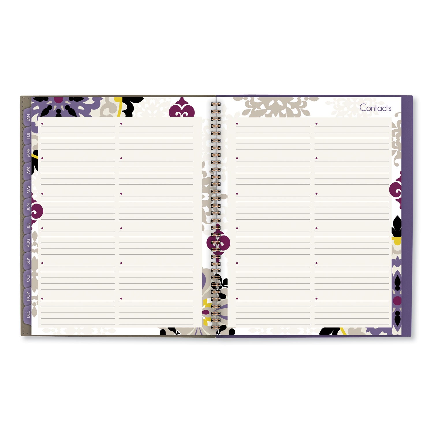 Cambridge Vienna Weekly/Monthly Appointment Book, Geometric Artwork, 11 x 8.5, Purple/Tan Cover, 12-Month (Jan to Dec): 2025 (122905)