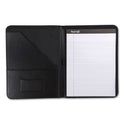 Samsill Contrast Stitch Leather Padfolio, 8 1/2 x 11, Leather, Black (71710)