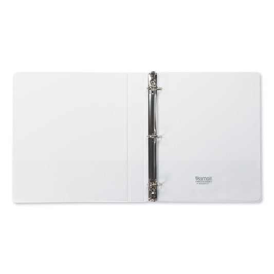 Samsill Earth's Choice Plant-Based D-Ring View Binder, 3 Rings, 1" Capacity, 11 x 8.5, White (16937)