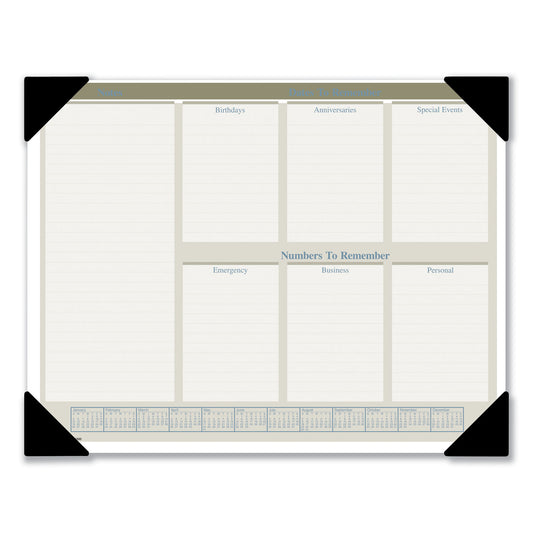 AT-A-GLANCE Executive Monthly Desk Pad Calendar, 22 x 17, White Sheets, Black Corners, 12-Month (Jan to Dec): 2025 (HT1500)