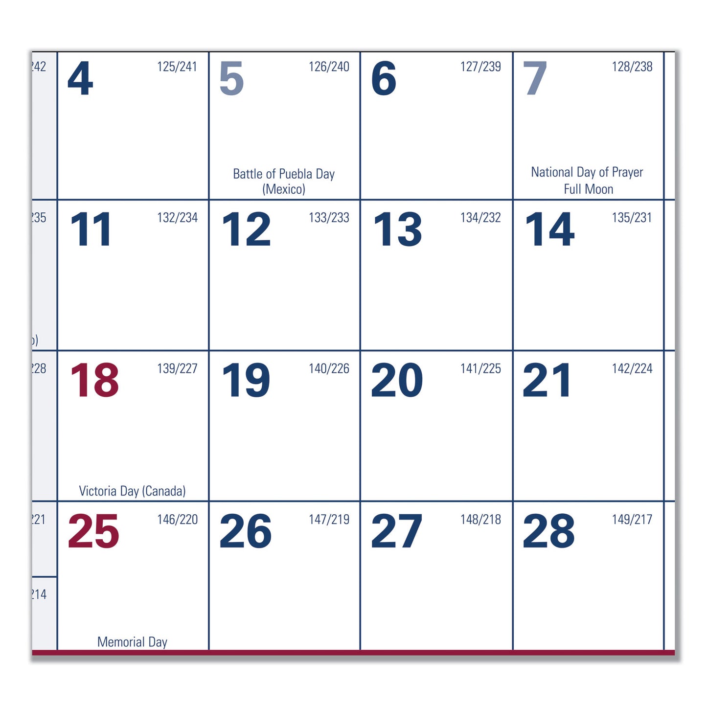 AT-A-GLANCE Erasable Vertical/Horizontal Wall Planner, 32 x 48, White/Blue/Red Sheets, 12-Month (Jan to Dec): 2025 (PM32628)