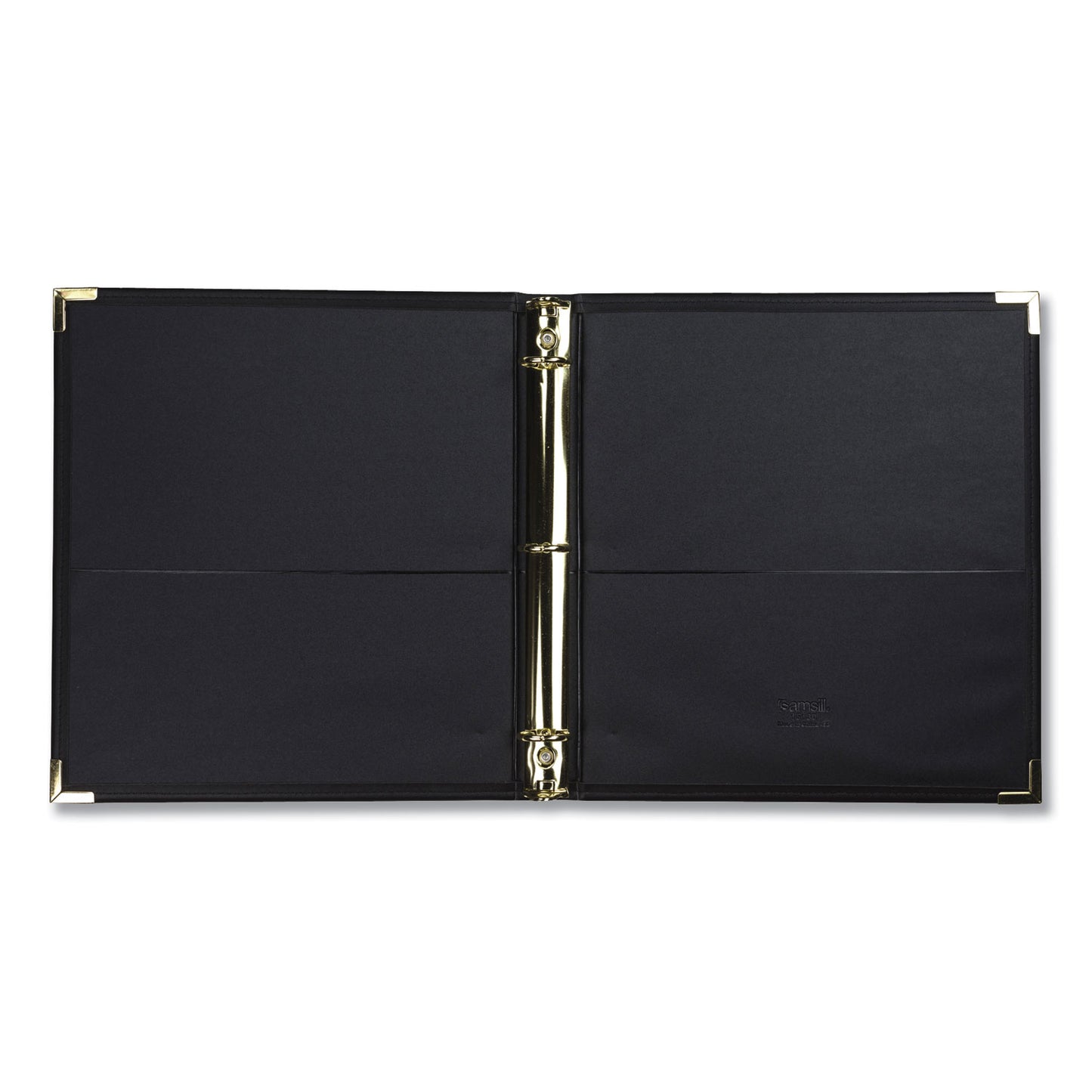 Samsill Classic Collection Ring Binder, 3 Rings, 1" Capacity, 11 x 8.5, Black (15130)