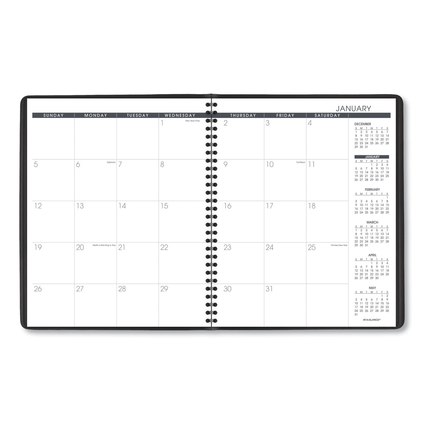 AT-A-GLANCE Monthly Planner, 11 x 9, Navy Cover, 15-Month: Jan 2025 to Mar 2026 (7026020)