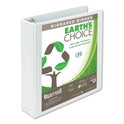 Samsill Earth's Choice Plant-Based Round Ring View Binder, 3 Rings, 2" Capacity, 11 x 8.5, White (18967)