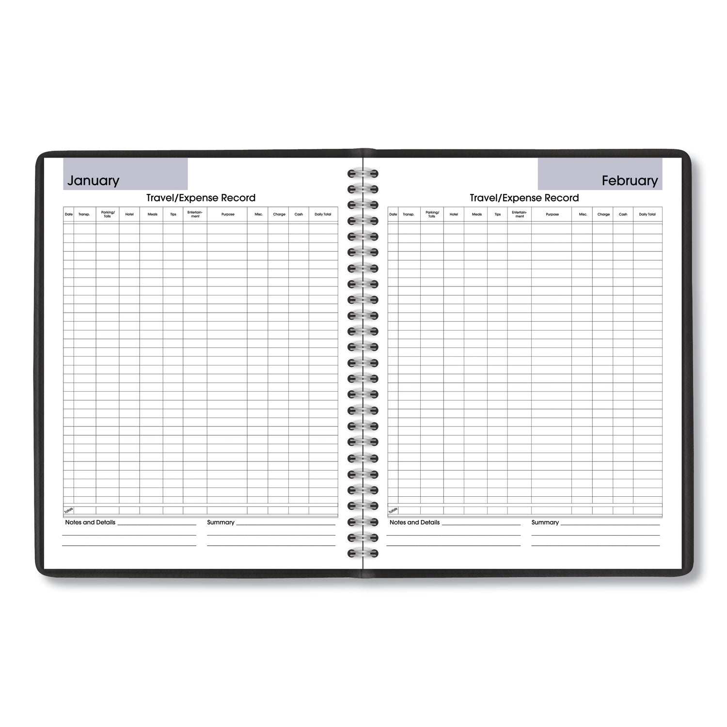 AT-A-GLANCE DayMinder Monthly Planner with Notes Column, Ruled Blocks, 8.75 x 7, Black Cover, 12-Month (Jan to Dec): 2025 (G40000)