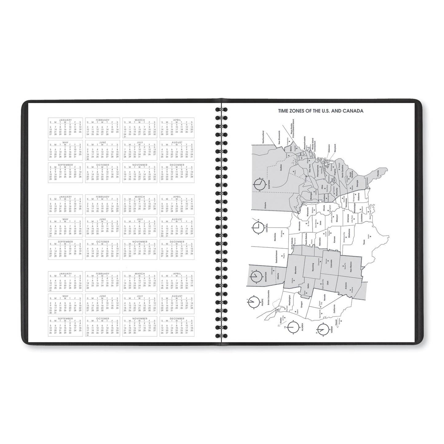 AT-A-GLANCE Monthly Planner, 11 x 9, Black Cover, 15-Month: Jan 2025 to Mar 2026 (7026005)