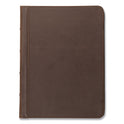 Samsill Vintage Hardback Zipper Portfolio, Vinyl, Dark Brown, 11 x 8.5 (70836)