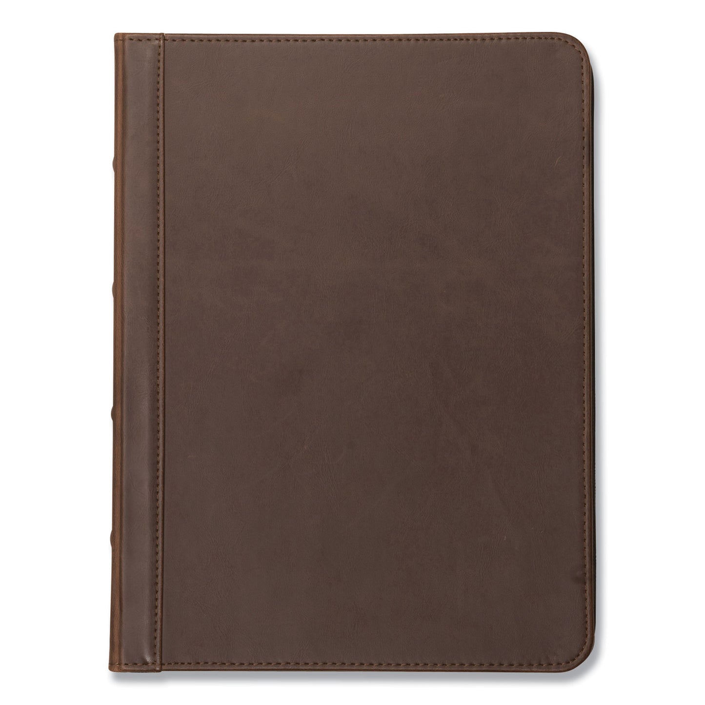 Samsill Vintage Hardback Zipper Portfolio, Vinyl, Dark Brown, 11 x 8.5 (70836)