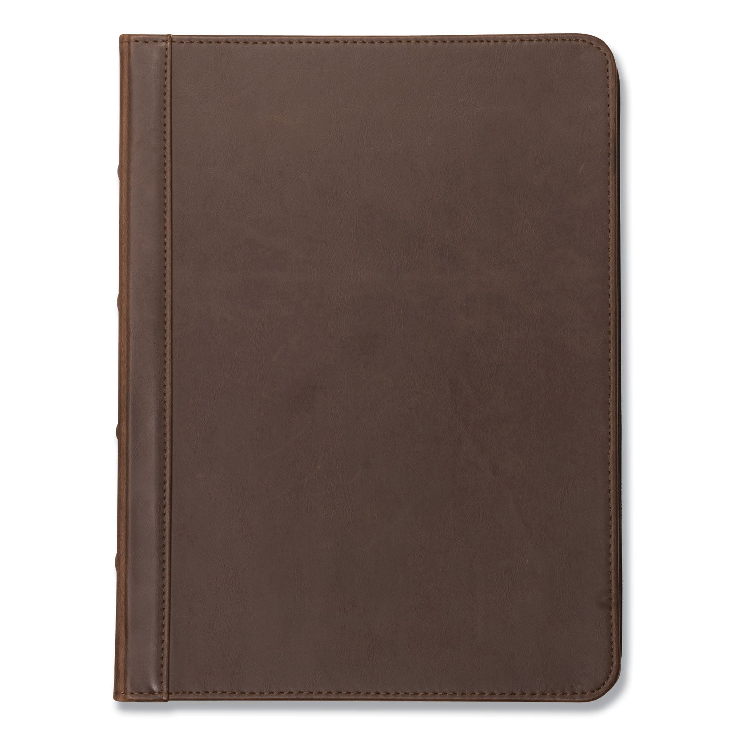 Samsill Vintage Hardback Zipper Portfolio, Vinyl, Dark Brown, 11 x 8.5 (70836)