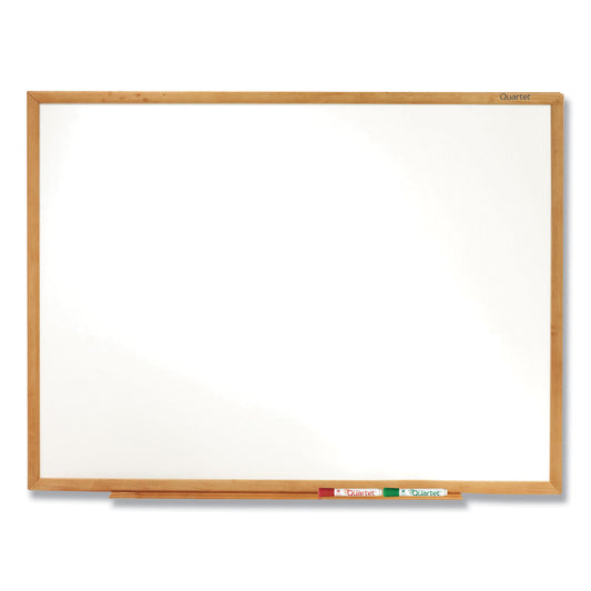 Quartet Classic Series Total Erase Dry Erase Boards, 36 x 24, White Surface, Oak Fiberboard Frame (S573)