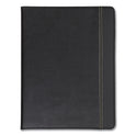 Samsill Slimline Padfolio, Leather-Look/Faux Reptile Trim, Writing Pad, Black (71220)