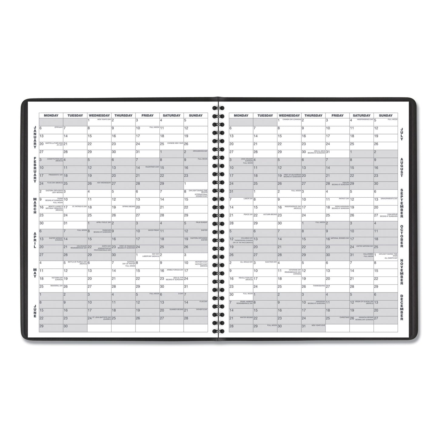 AT-A-GLANCE Monthly Planner, 11 x 9, Navy Cover, 15-Month: Jan 2025 to Mar 2026 (7026020)